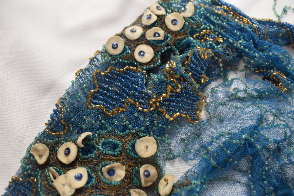 A heavily distressed beaded flapper jacket, useful for reworking or for use of sequins and beads. - Image 2 of 3