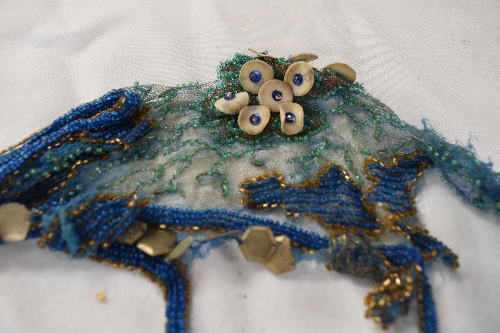 A heavily distressed beaded flapper jacket, useful for reworking or for use of sequins and beads. - Image 3 of 3