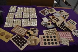 A wonderful array of vintage and antique buttons, predominantly on cards,including a large lot of