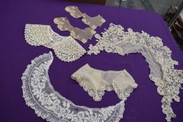 A Beautiful collection of 19th to early 20th century lace,tulle and crochet collars.