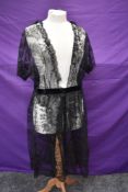 A Victorian black Chantilly lace and velvet jacket,AF