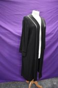 A 1920s/30s crepe over jacket, having ladder work detailing to sleeves and front.