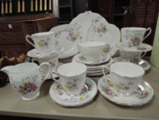 A part tea service by Queen Anne in the Old Country Spray design