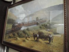 A vintage print of steam train Royal Scot L.M.S in Tebay valley