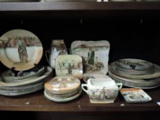 A selection of Royal Doulton 'Dickens's'Series wares, to include vase, plates dishes etc.