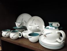 A selection of Denby Green Wheat pattern teawares