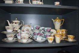 A Crown Ducal Art Deco coffee set, setting for five (one cup missing) sold together with a selection