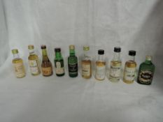 Ten Single Malt Whisky Distillery Bottling Miniatures, The Balvenie Founders Reserve 10 year old 40%