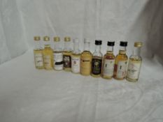 Ten Blended Whisky Miniatures, Ben Nevis 40% vol, Ben Nevis 43% vol Export, Ben Nevis 12 year old