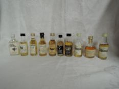 Ten Single Malt Whisky Distillery Bottling Miniatures, The Balvenie Founders Reserve 10 year old 40%