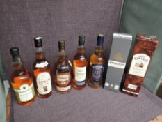 Seven bottles of Single Malt, Pure Malt and Blended Whisky, Macleod's 8 Year Old, Glen Rogers 8 Year