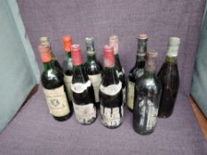 Ten bottled of assorted Red Wine, possibly all French some labels missing including Chateau Talbot