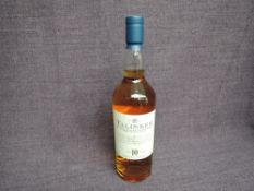A bottle of Talisker 10 Year Old Single Malt Scotch Whisky, 45.8% vol, 70cl