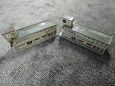Two HO scale Marklin pre war Tin Station Buildings