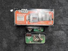 A boxed Star Wars Imperial Troop Transporter and Speeder Bike