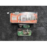 A boxed Star Wars Imperial Troop Transporter and Speeder Bike