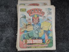 A large collection of 2000AD Comics, 1979-1991, vendor states most appear to be present but not