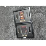 Two glazed and framed Star Wars double film cells including Return of the Jedi and Revenge of the