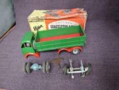 A Shackleton diecast scale model, Foden FG6 Tipper, green body and cab, red chassis, in original