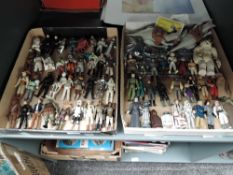 A good collection of various original Star Wars figures most having weapons and accessories