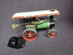 A Mamod Live Steam Tractor TE1, appears complete, with original box