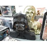 Two original Star Wars action figure carry cases including Darth Vader and C3PO