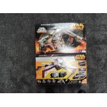 Two boxed Star Wars Revenge of the Sith vehicles ARC-170 and Firing Blaster Cannons