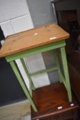 A vintage childs wooden desk