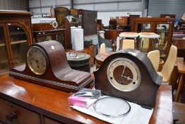 Two vintage mantel clocks