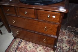 A stag bedroom chest of three over two drawers
