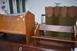Two vintage book troughs