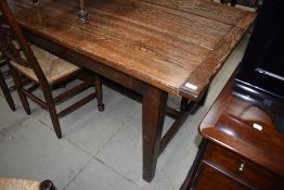 A traditonal oak farmhouse refectory table, approx. 198 x 92cm