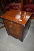 A Victorian mahogany coal purdonium