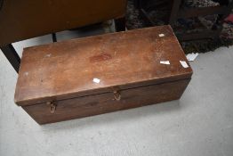 A vintage joiners toolbox and contents