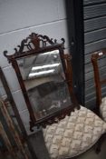 A Chippendale style wall mirror