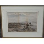 (20th century British), a print, estuary view, 31 x 46cm, mounted framed and glazed, 53 x 68cm