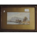 Boddy (19th century), a watercolour, Loch Awe, signed and dated 1888, 18 x 33cm, mounted framed