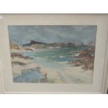 Frank McKelvey (1895-1974) and Francis R Flint, two prints, coastal views, each 31 x 39cm ,