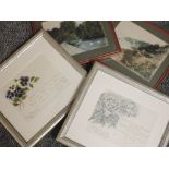 S K (20th century), a pair of watercolours, landscapes, dated 1910, 17 x 22cm,, mounted framed and