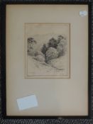 Arthur Wilson (19th/20th century British), On Halton Moor Lancaster, 18 x 15cm, mounted framed and