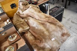 A vintage full length fur coat