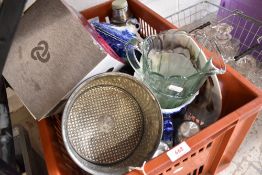 A selection of kitchen wares including flasks