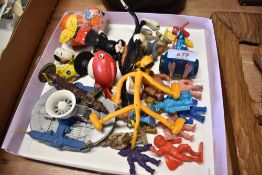 A selection of 20th century toys and die cast model including Dinky and Matchbox easy rider