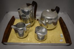 A mid century tea and tray set by Newmaid