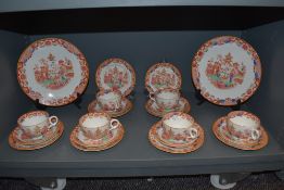 An antique late Victorian part tea service by Hilditch and son in the Pekin design