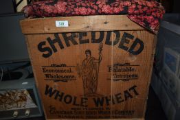 A vintage packing advertising crate for Shredded Whole Wheat