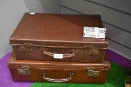 Two 20th century small luggage cases or childrens suitcase
