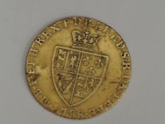 A United Kingdom George III 1788 Gold Half Guinea, Spade Shield Reverse