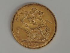 A United Kingdom Queen Victoria 1900 Gold Sovereign, Melbourne Mint mark