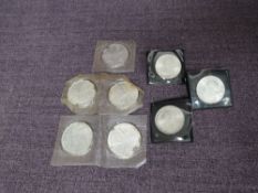 A collection of Norway & Spain Silver Coins, five Norway 1970 WWII Victory 25 Kroner and three